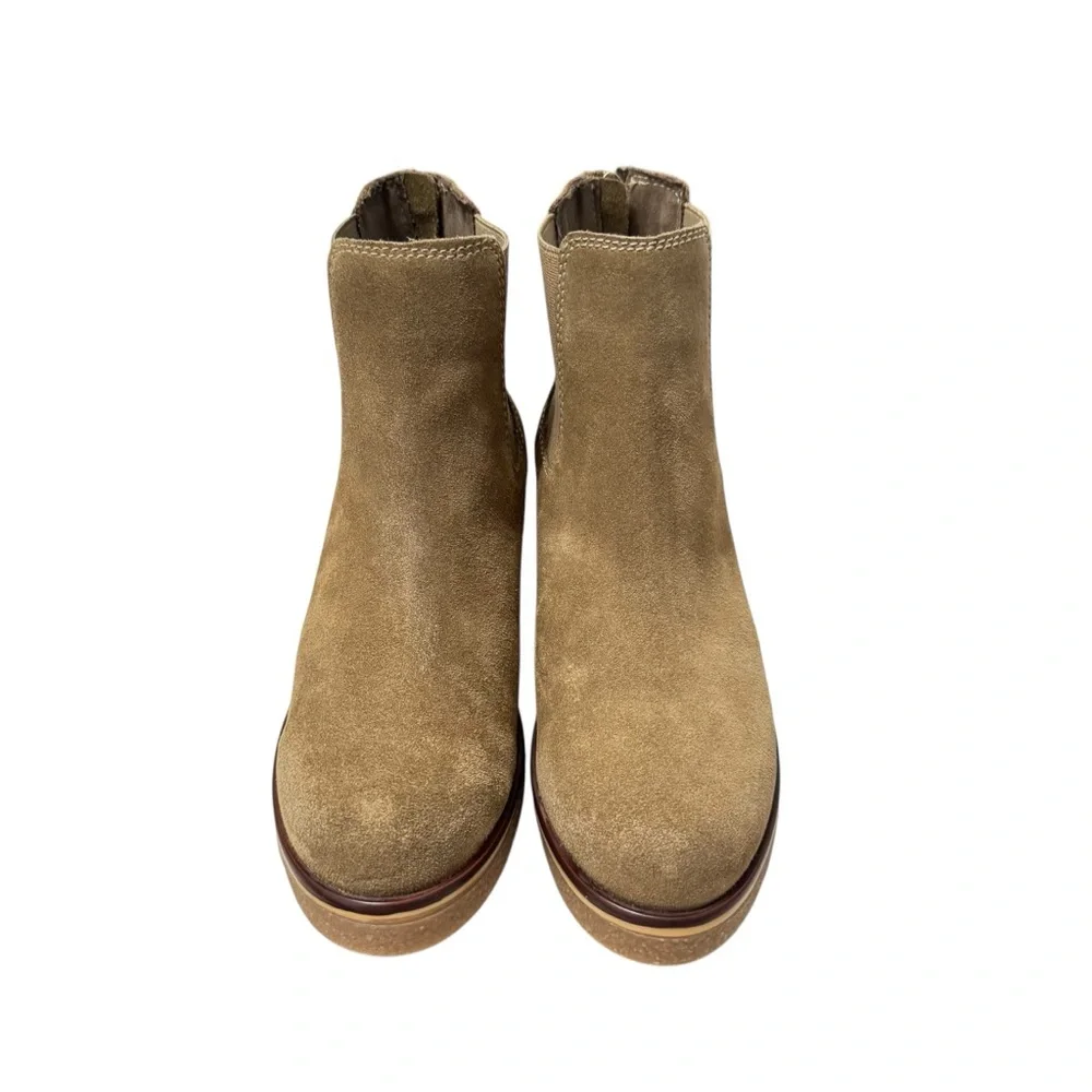 Blondo Lima Tan Waterproof Suede Chelsea Ankle Boots‎ | Size 8.5 New Without Box